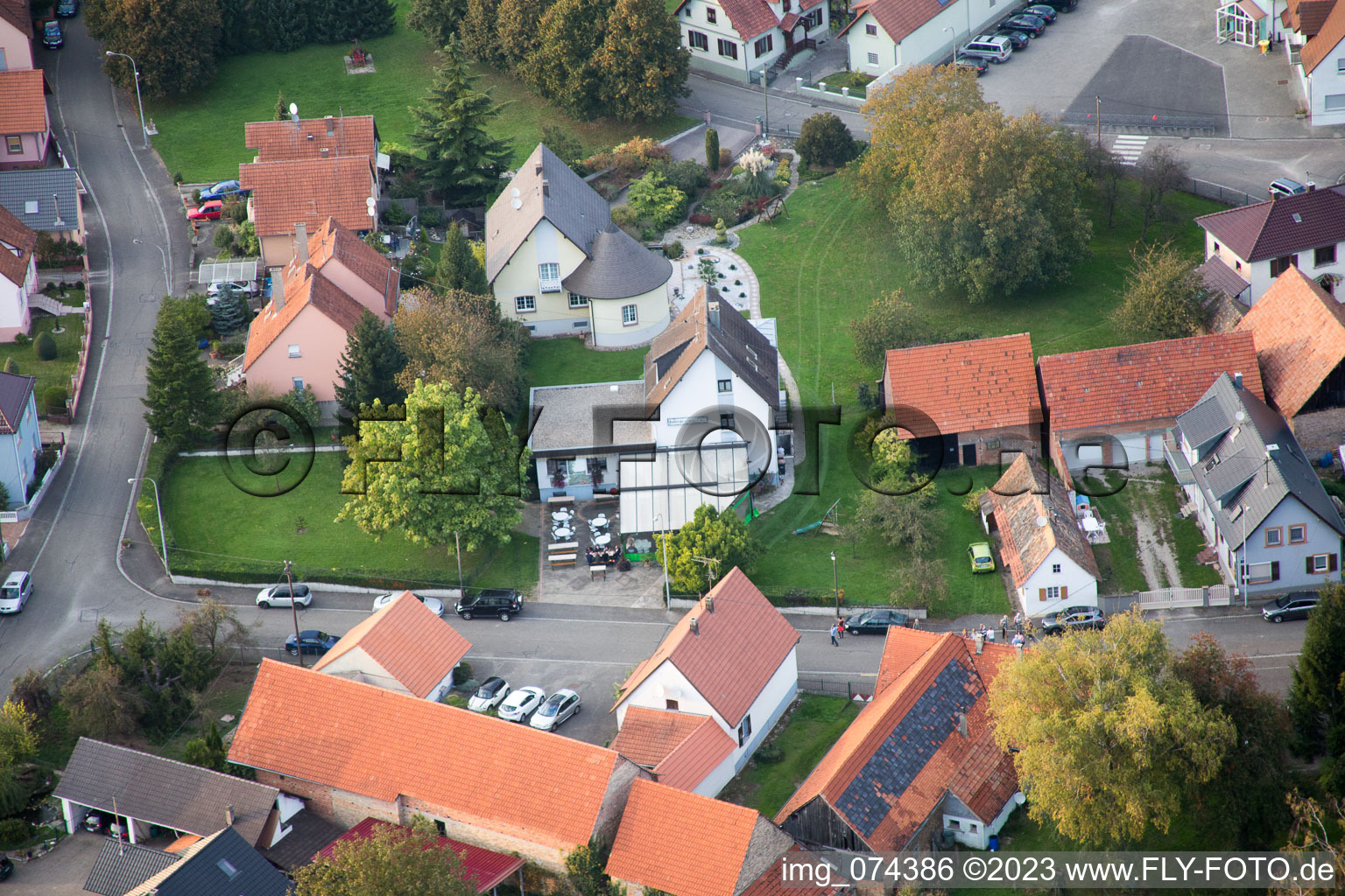 Enregistrement par drone de Neuhaeusel dans le département Bas Rhin, France