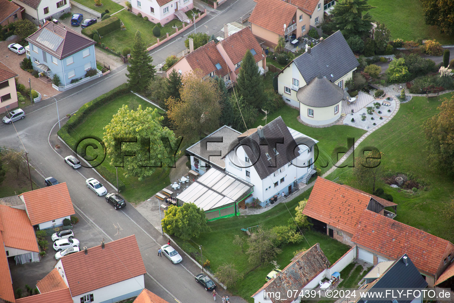 Neuhaeusel dans le département Bas Rhin, France d'un drone