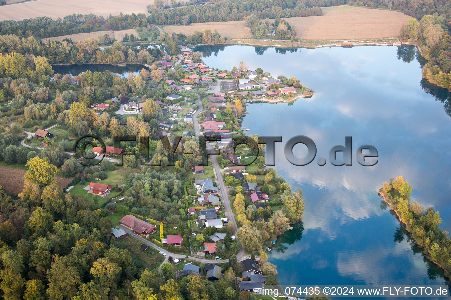 Photographie aérienne de Beinheim dans le département Bas Rhin, France