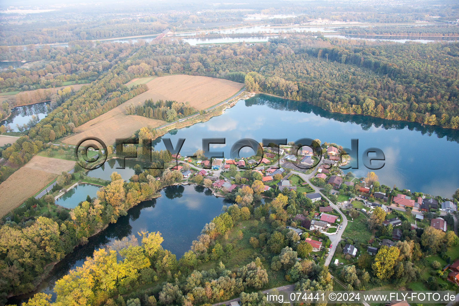 Beinheim dans le département Bas Rhin, France d'en haut