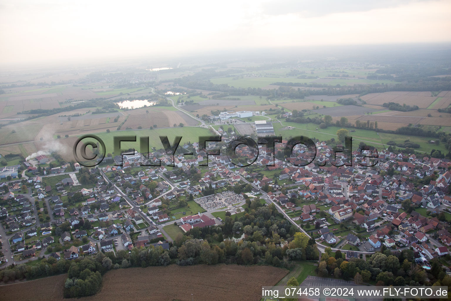 Photographie aérienne de Beinheim dans le département Bas Rhin, France