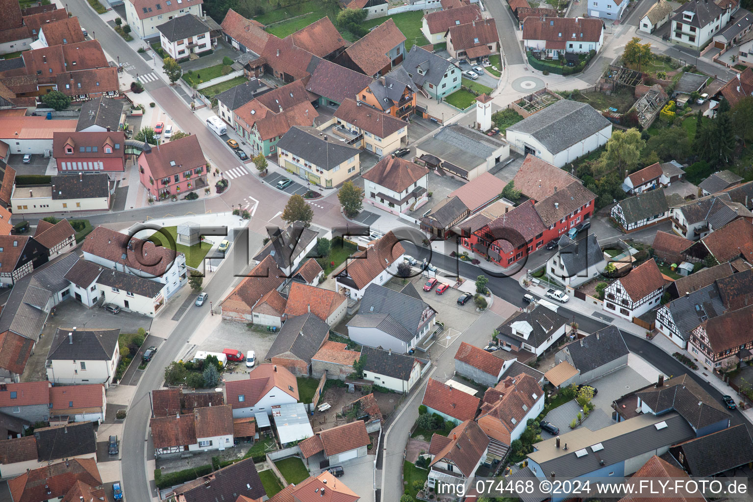 Beinheim dans le département Bas Rhin, France vue du ciel