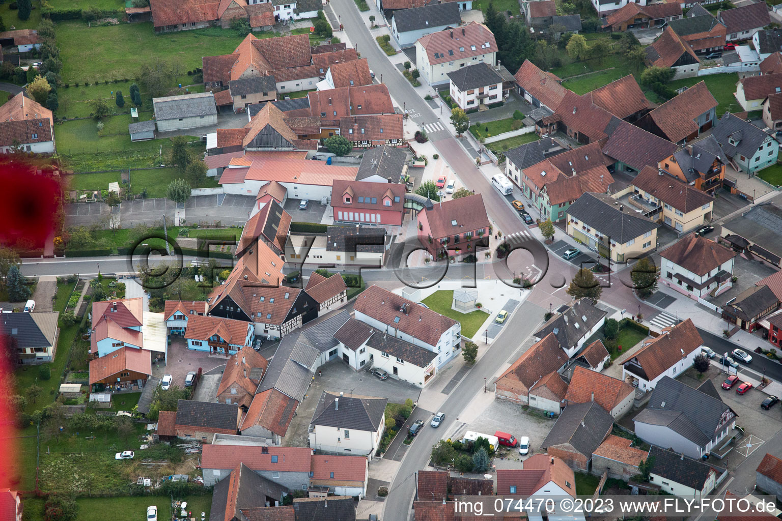 Image drone de Beinheim dans le département Bas Rhin, France