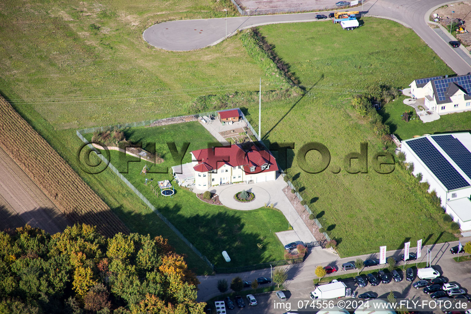 Hatzenbühl dans le département Rhénanie-Palatinat, Allemagne du point de vue du drone