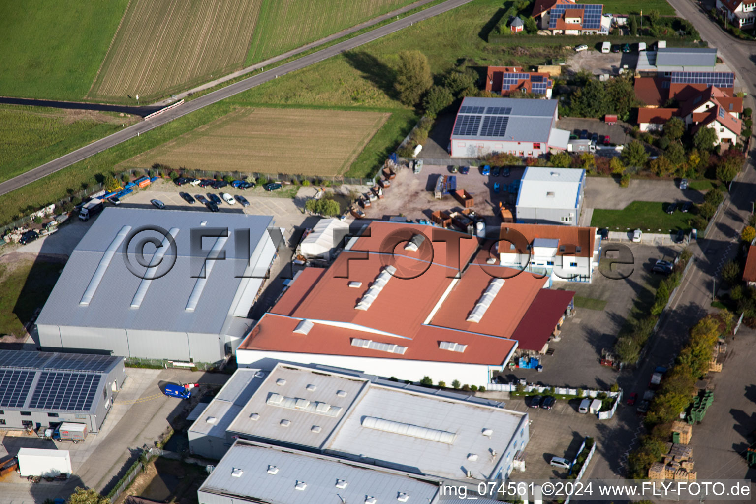 Vue oblique de Hatzenbühl dans le département Rhénanie-Palatinat, Allemagne