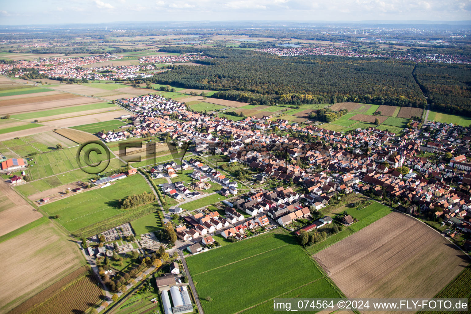 Hatzenbühl dans le département Rhénanie-Palatinat, Allemagne vue d'en haut