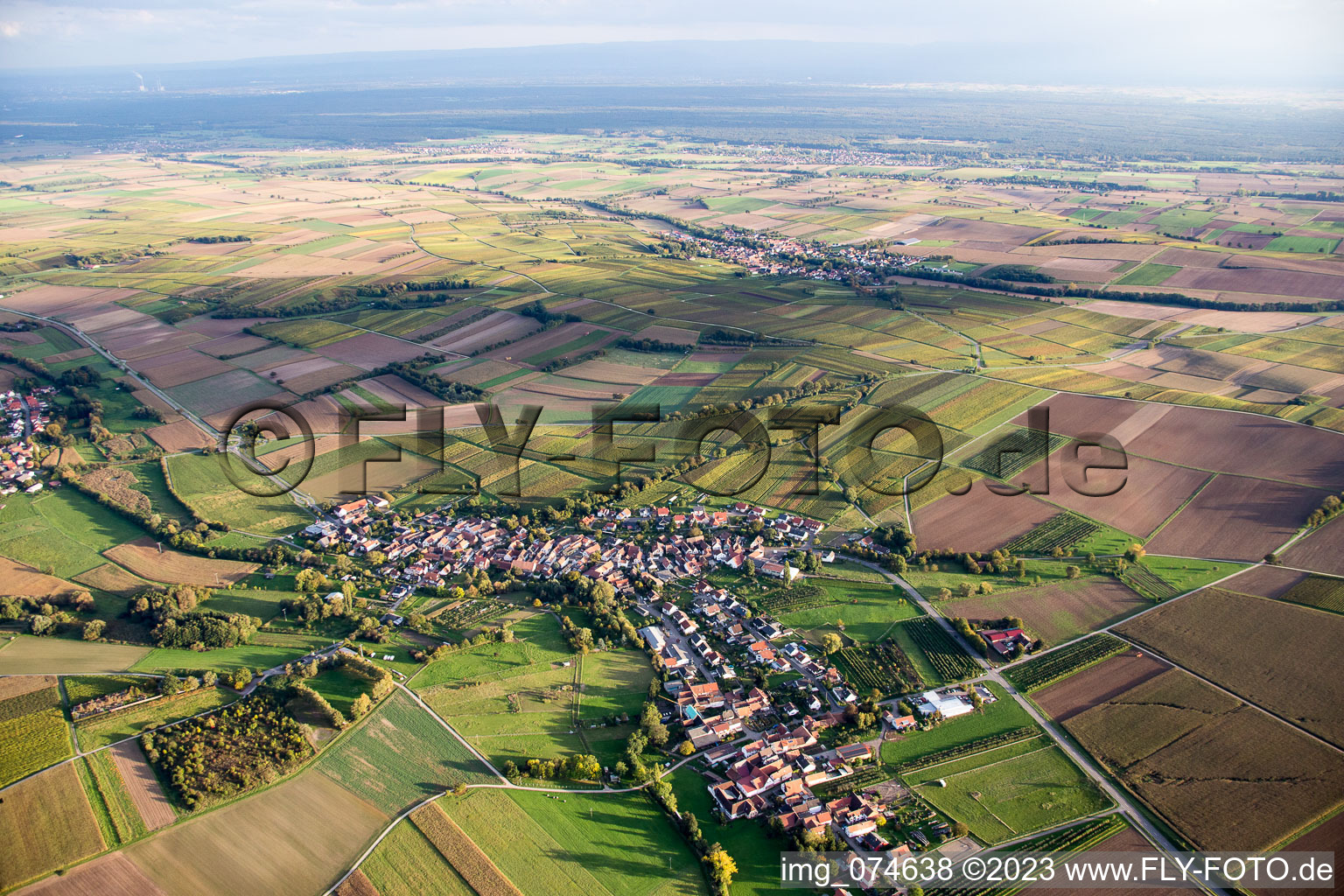 Vue aérienne de Oberhausen dans le département Rhénanie-Palatinat, Allemagne