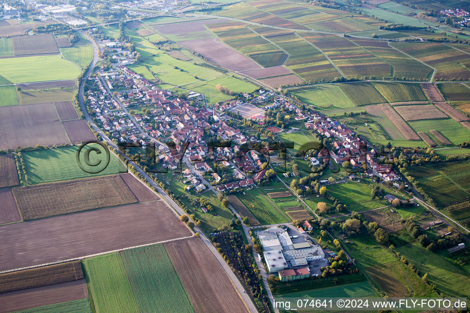 Vue aérienne de Quartier Kapellen in Kapellen-Drusweiler dans le département Rhénanie-Palatinat, Allemagne