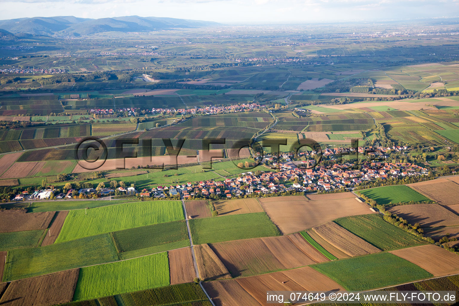 Quartier Kapellen in Kapellen-Drusweiler dans le département Rhénanie-Palatinat, Allemagne vue d'en haut