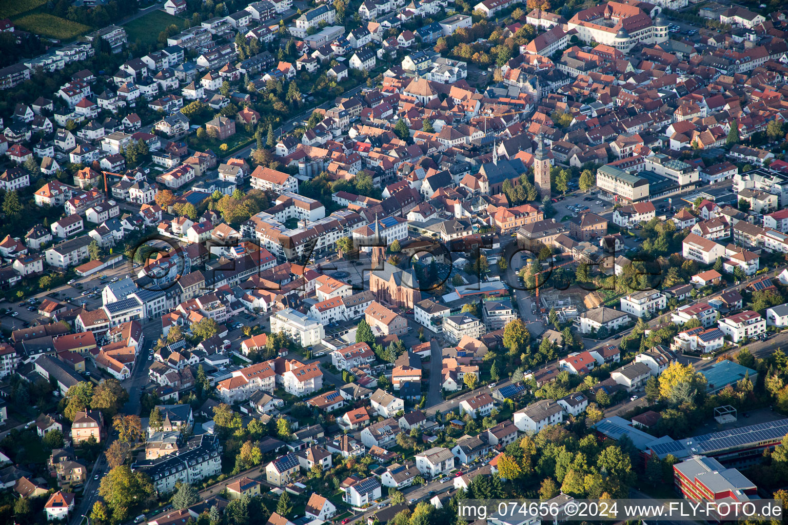 Bad Bergzabern dans le département Rhénanie-Palatinat, Allemagne vue d'en haut