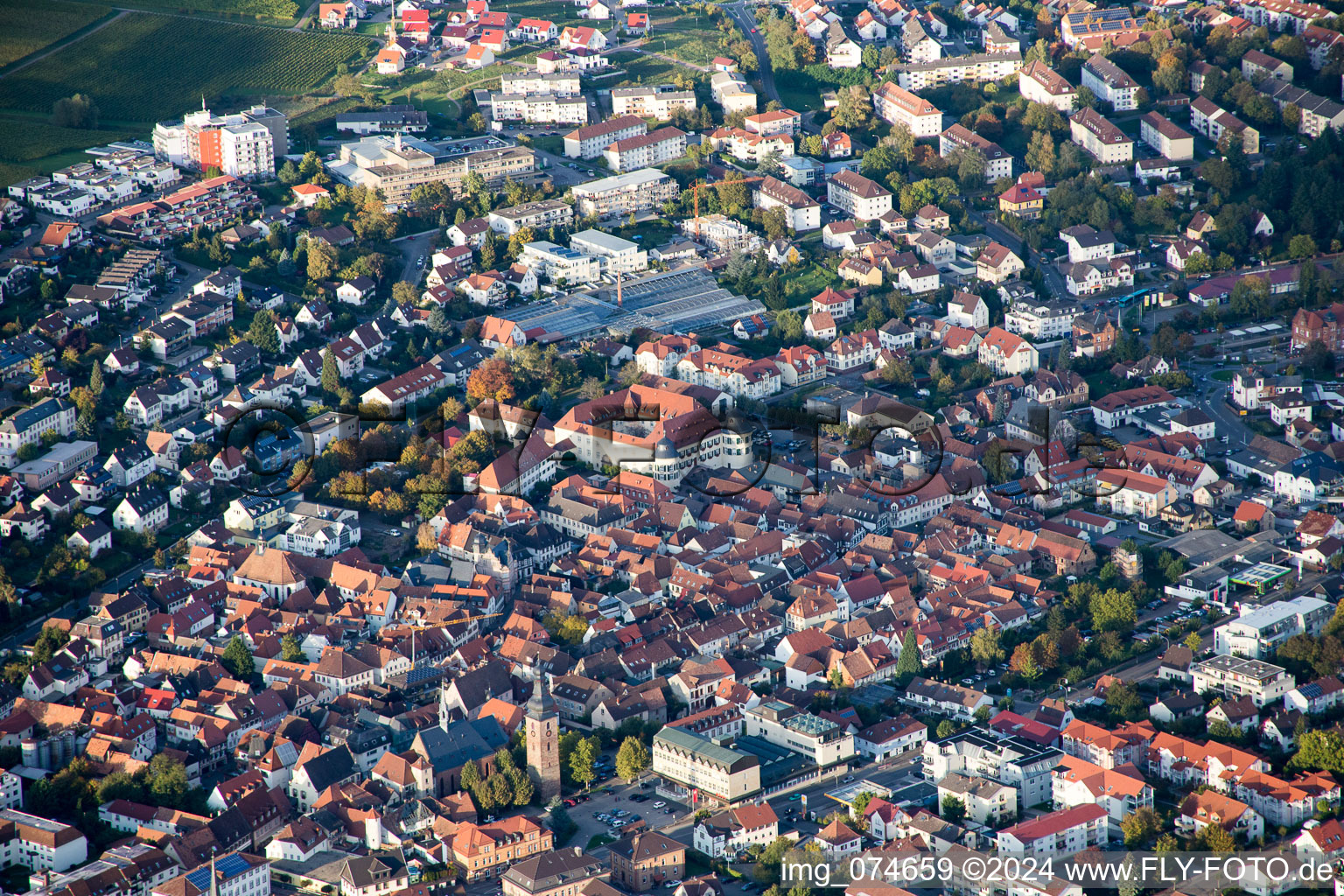 Bad Bergzabern dans le département Rhénanie-Palatinat, Allemagne vue du ciel