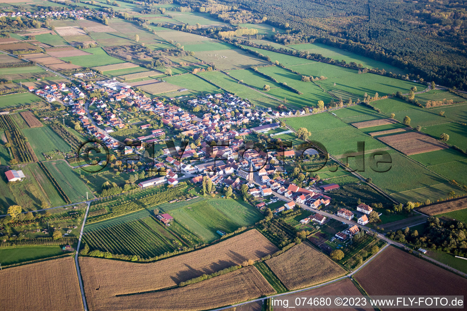 Photographie aérienne de Kapsweyer dans le département Rhénanie-Palatinat, Allemagne