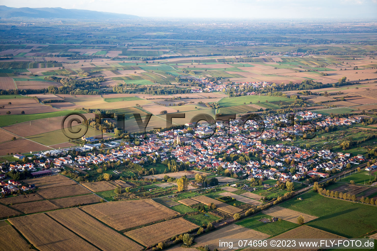 Kapsweyer dans le département Rhénanie-Palatinat, Allemagne vue d'en haut