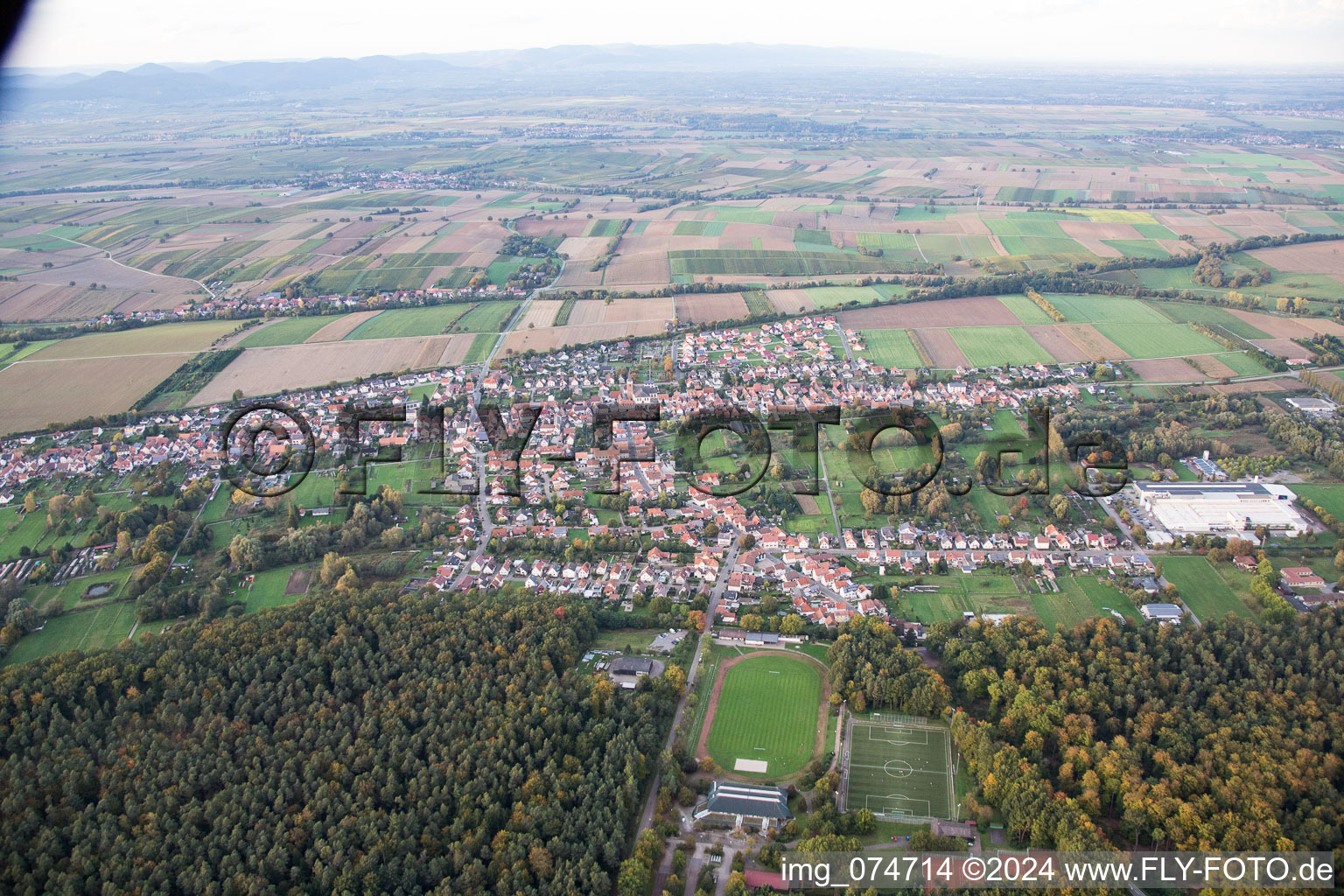 Quartier Schaidt in Wörth am Rhein dans le département Rhénanie-Palatinat, Allemagne vue d'en haut