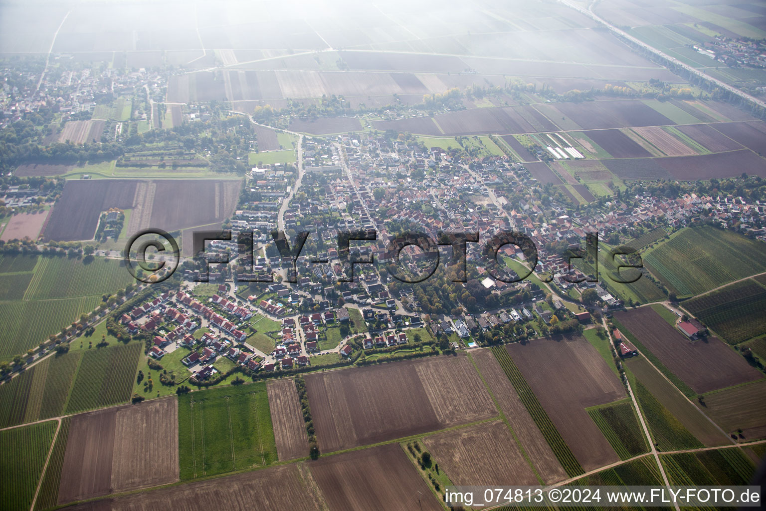 Vue aérienne de Quartier Leiselheim in Worms dans le département Rhénanie-Palatinat, Allemagne