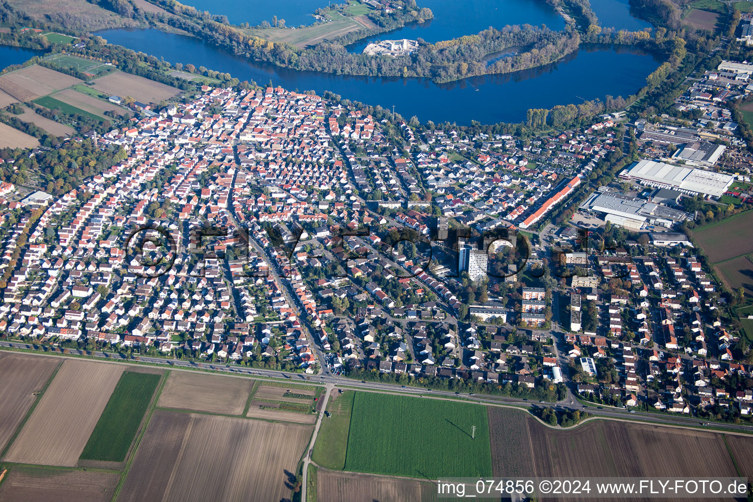 Photographie aérienne de Quartier Roxheim in Bobenheim-Roxheim dans le département Rhénanie-Palatinat, Allemagne