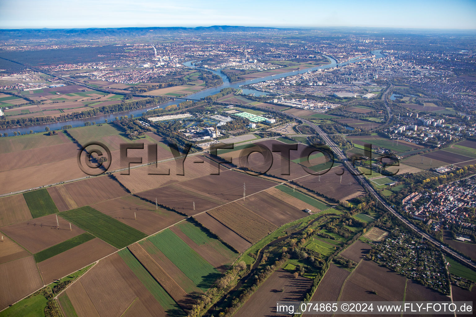 Vue aérienne de N à le quartier Mörsch in Frankenthal dans le département Rhénanie-Palatinat, Allemagne