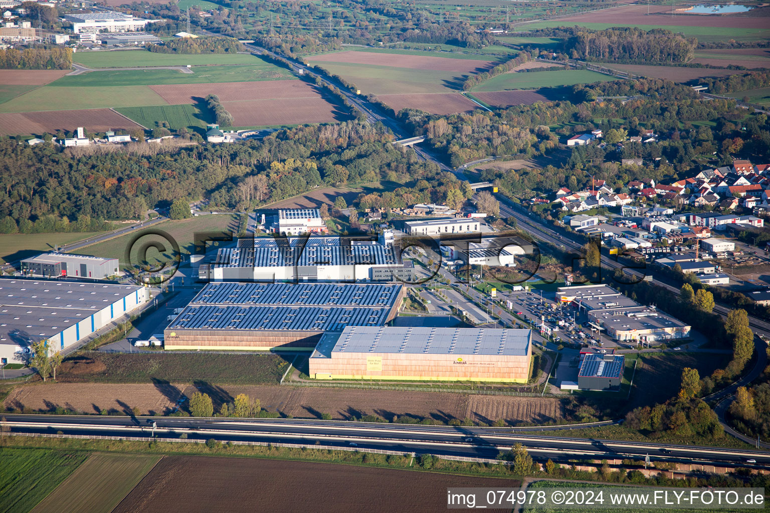 Vue aérienne de Lorsch dans le département Hesse, Allemagne