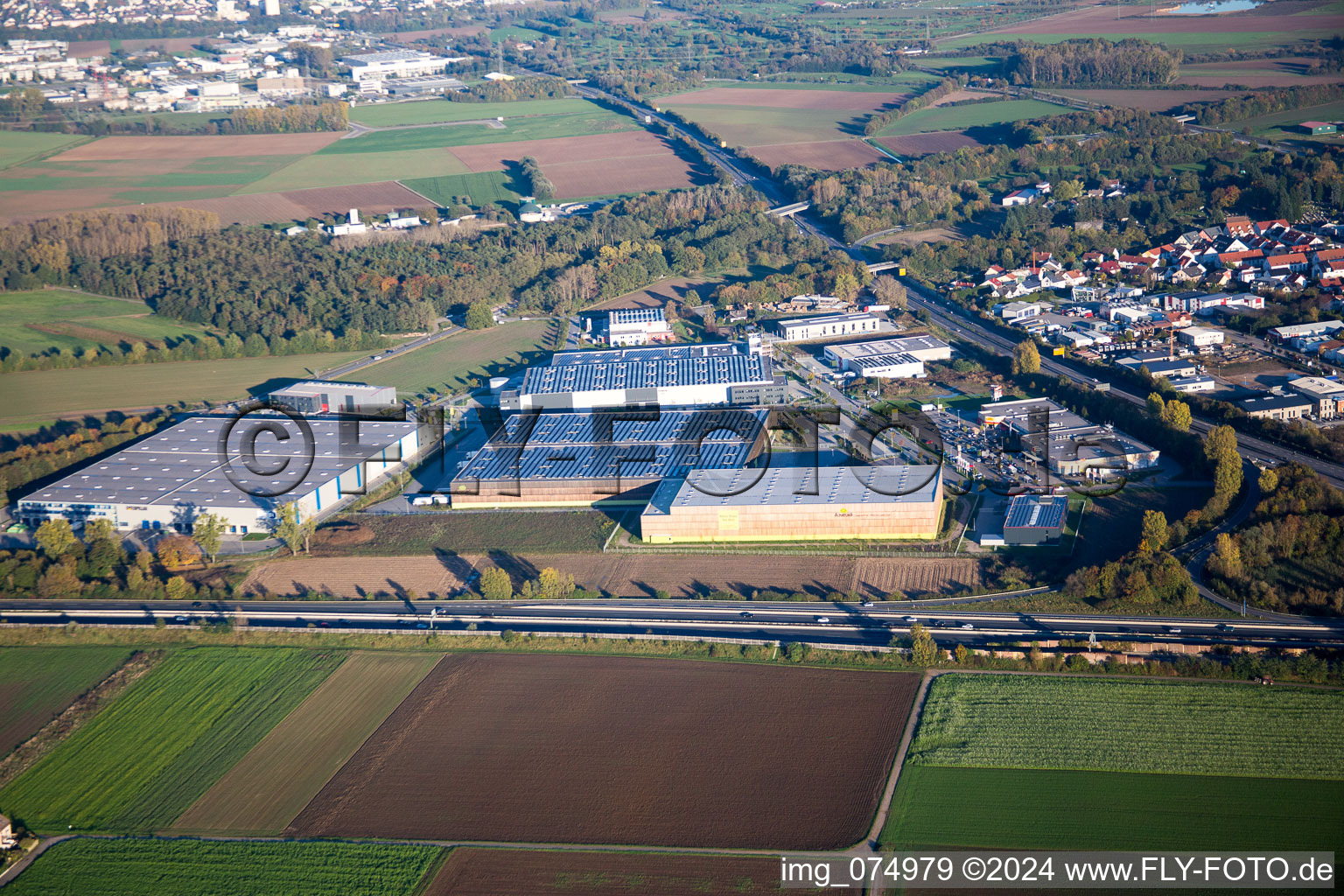 Vue aérienne de Lorsch dans le département Hesse, Allemagne