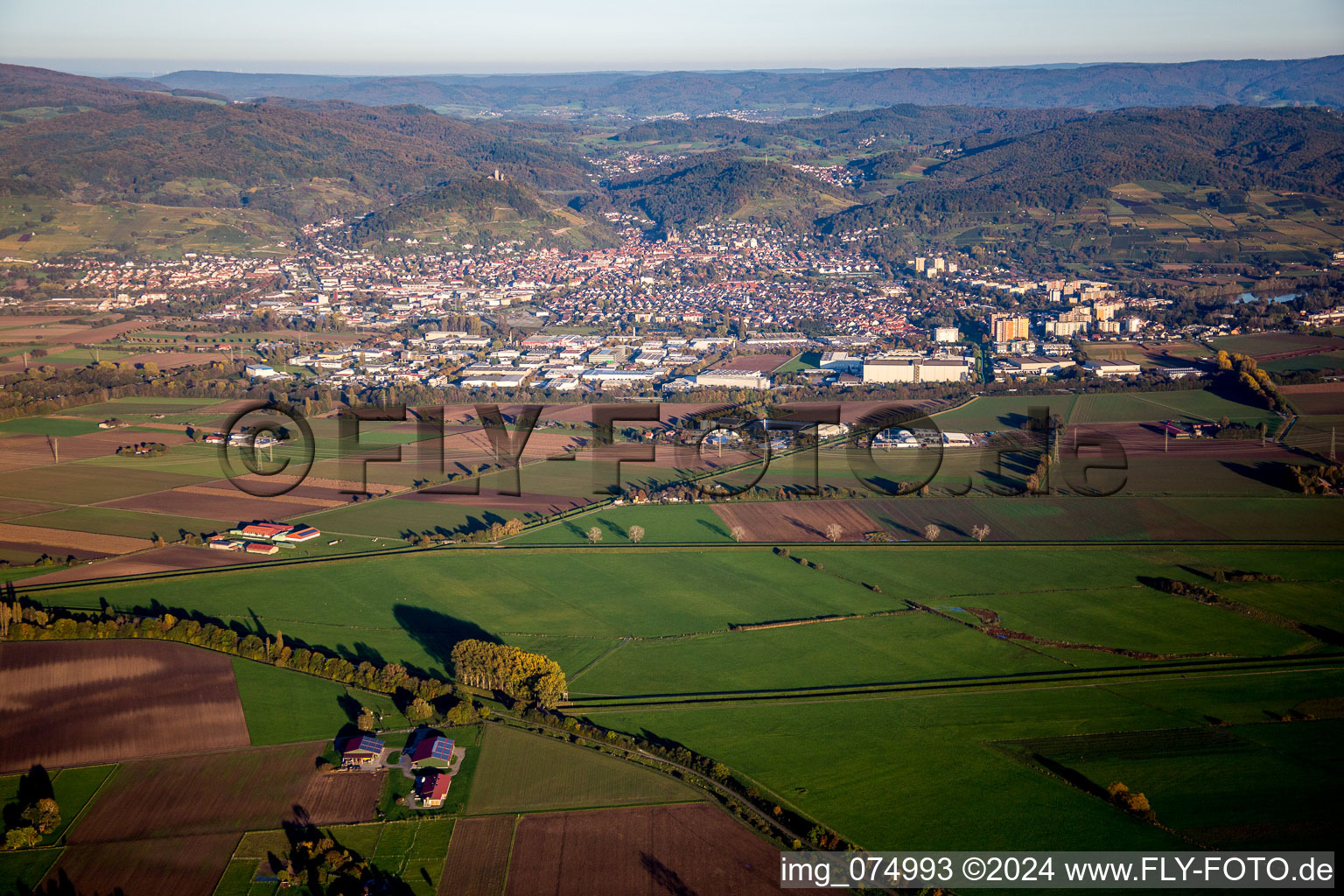 Vue aérienne de Heppenheim dans le département Hesse, Allemagne