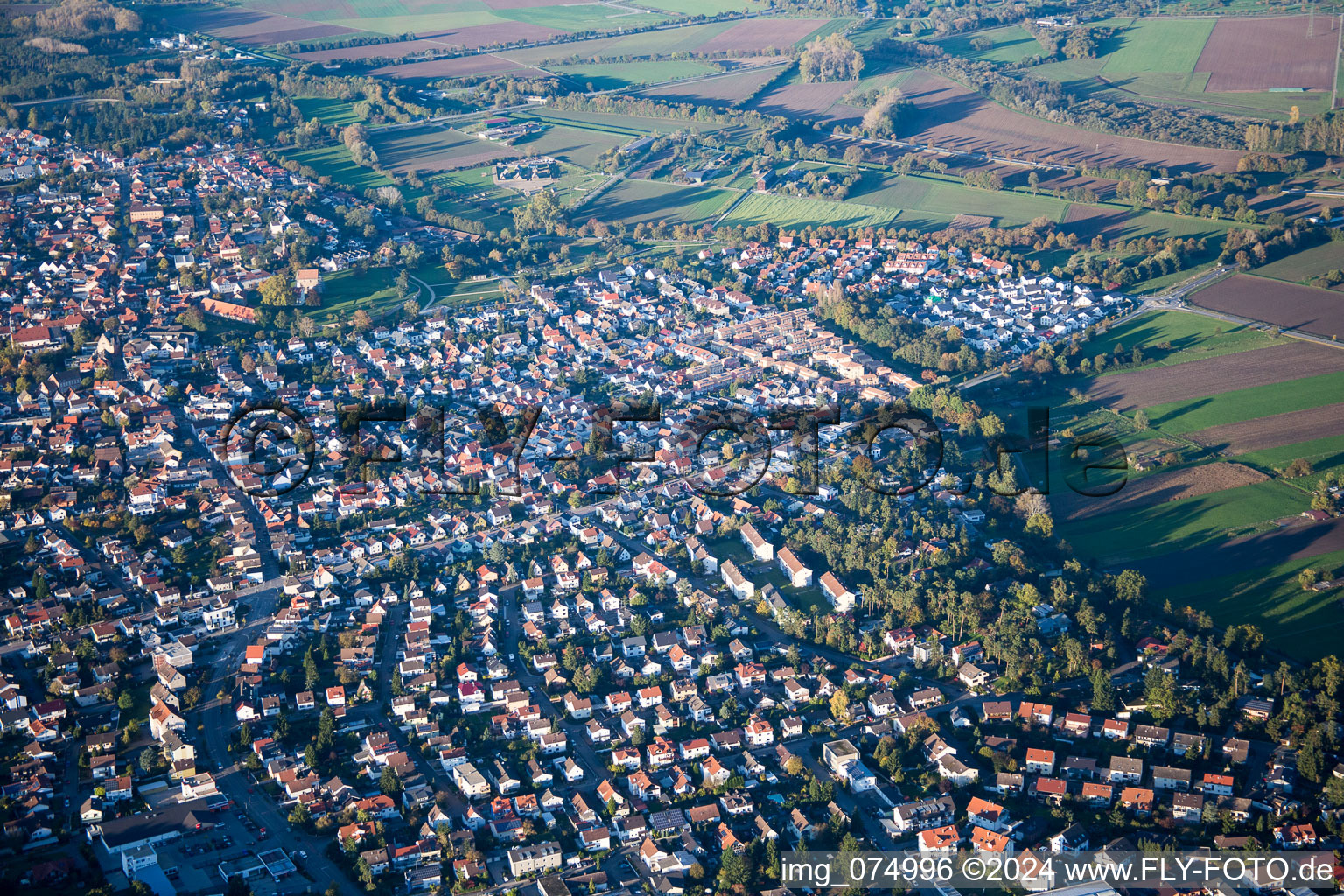 Enregistrement par drone de Lorsch dans le département Hesse, Allemagne