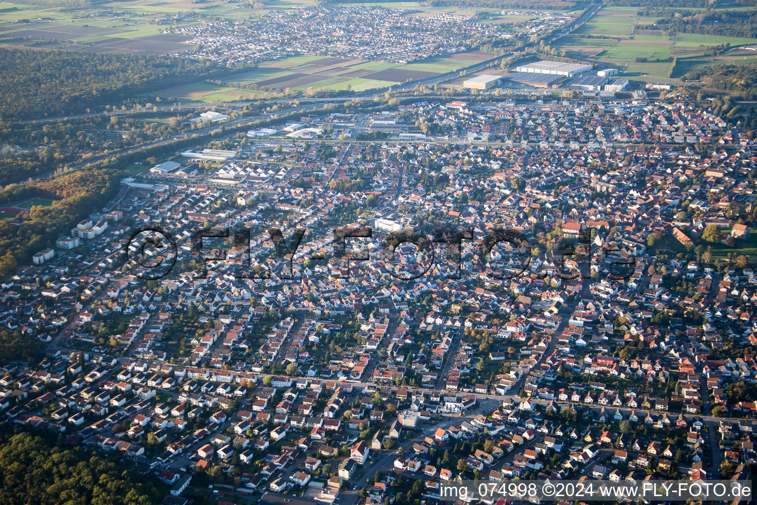 Image drone de Lorsch dans le département Hesse, Allemagne