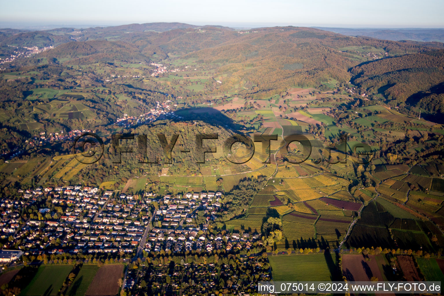 Vue aérienne de Heppenheim dans le département Hesse, Allemagne