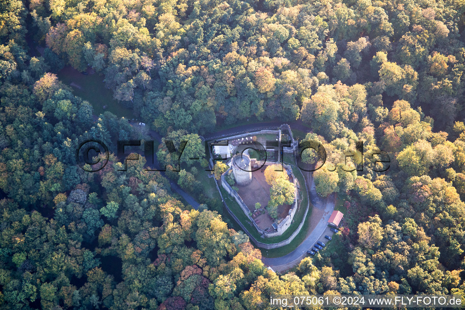 Vue aérienne de Alsbach-Hähnlein dans le département Hesse, Allemagne