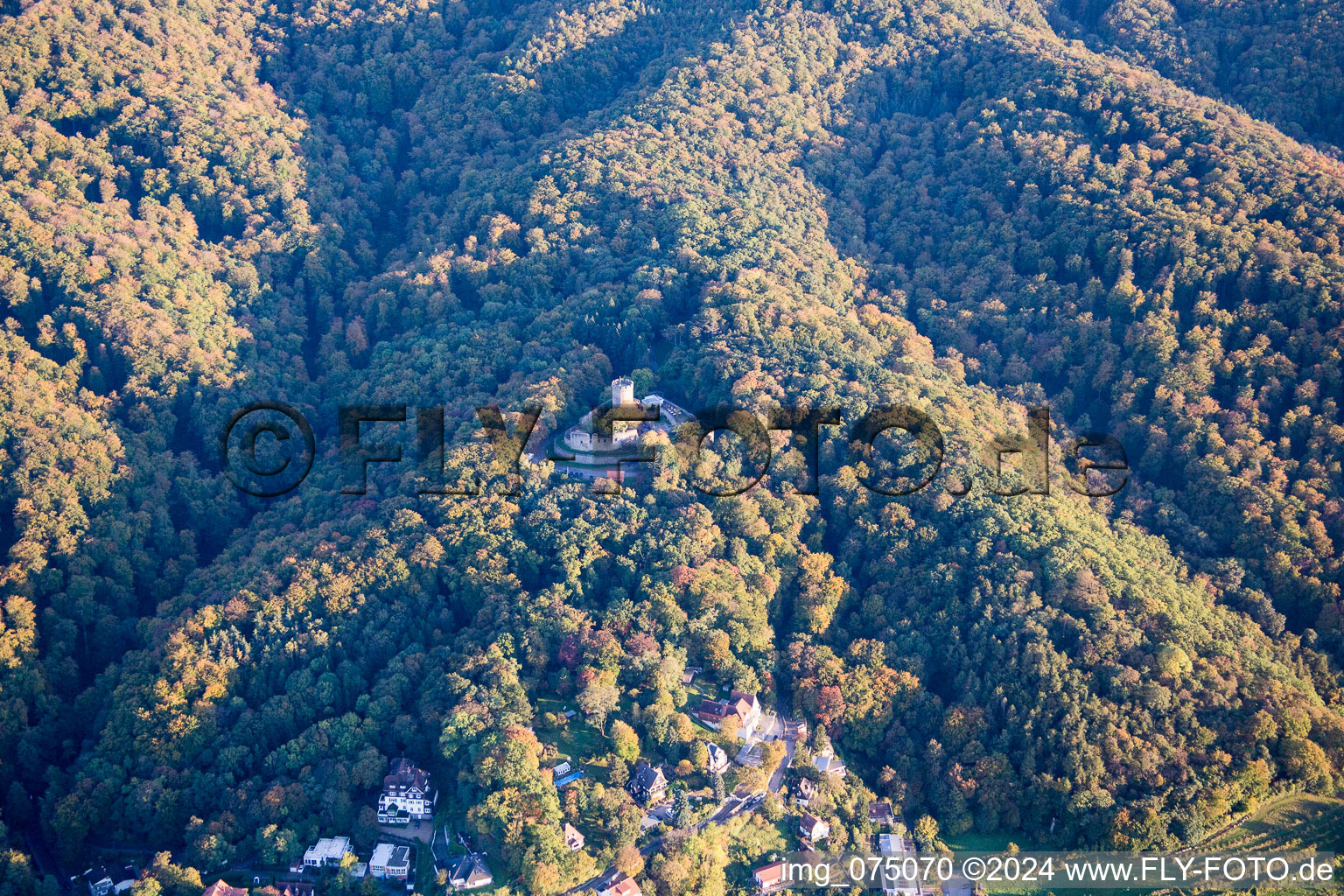 Vue oblique de Alsbach-Hähnlein dans le département Hesse, Allemagne