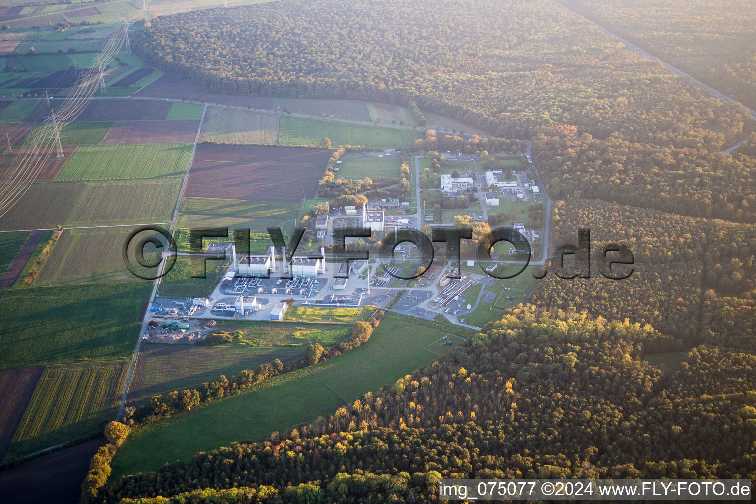 Vue d'oiseau de Alsbach-Hähnlein dans le département Hesse, Allemagne