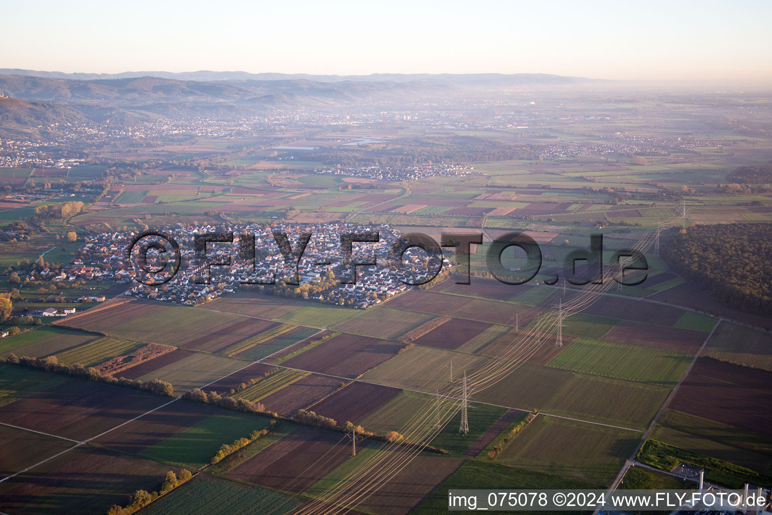 Alsbach-Hähnlein dans le département Hesse, Allemagne vue du ciel