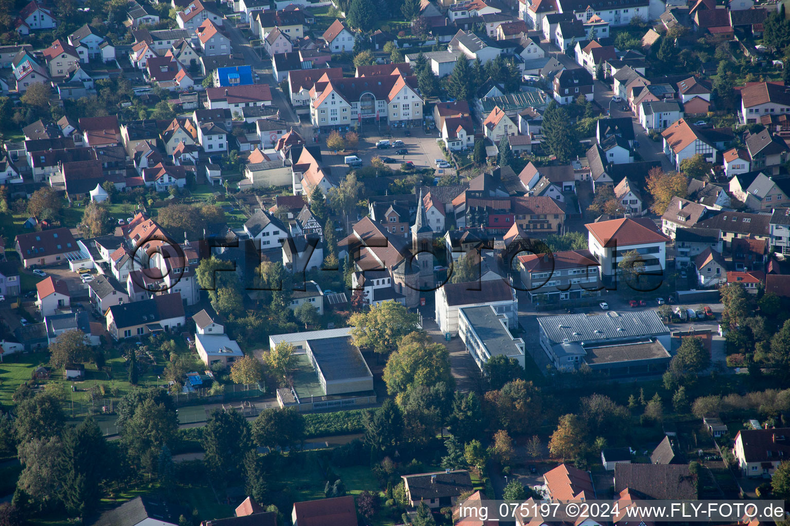 Einhausen dans le département Hesse, Allemagne vue du ciel