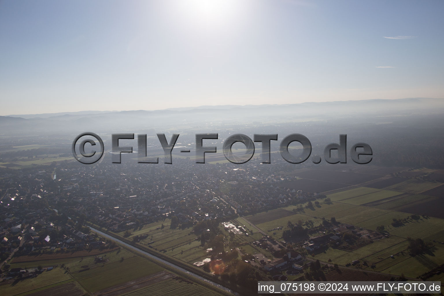 Enregistrement par drone de Einhausen dans le département Hesse, Allemagne