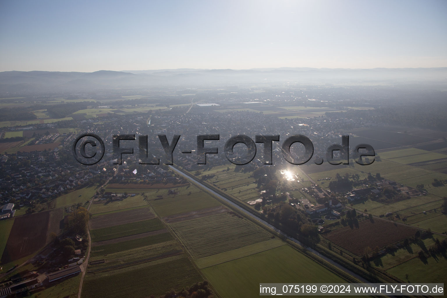 Image drone de Einhausen dans le département Hesse, Allemagne