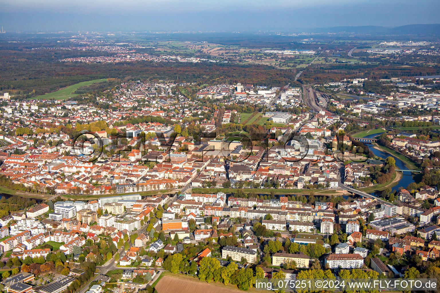 Vue aérienne de Centre à Rastatt dans le département Bade-Wurtemberg, Allemagne