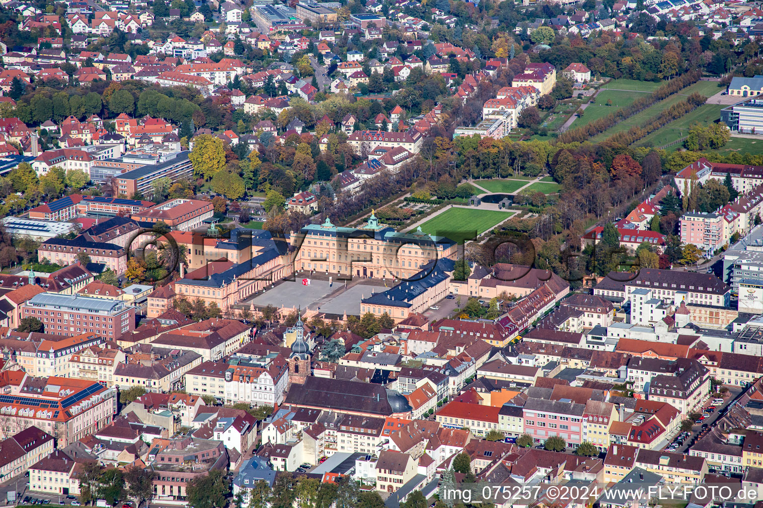 Vue aérienne de Rastatt dans le département Bade-Wurtemberg, Allemagne