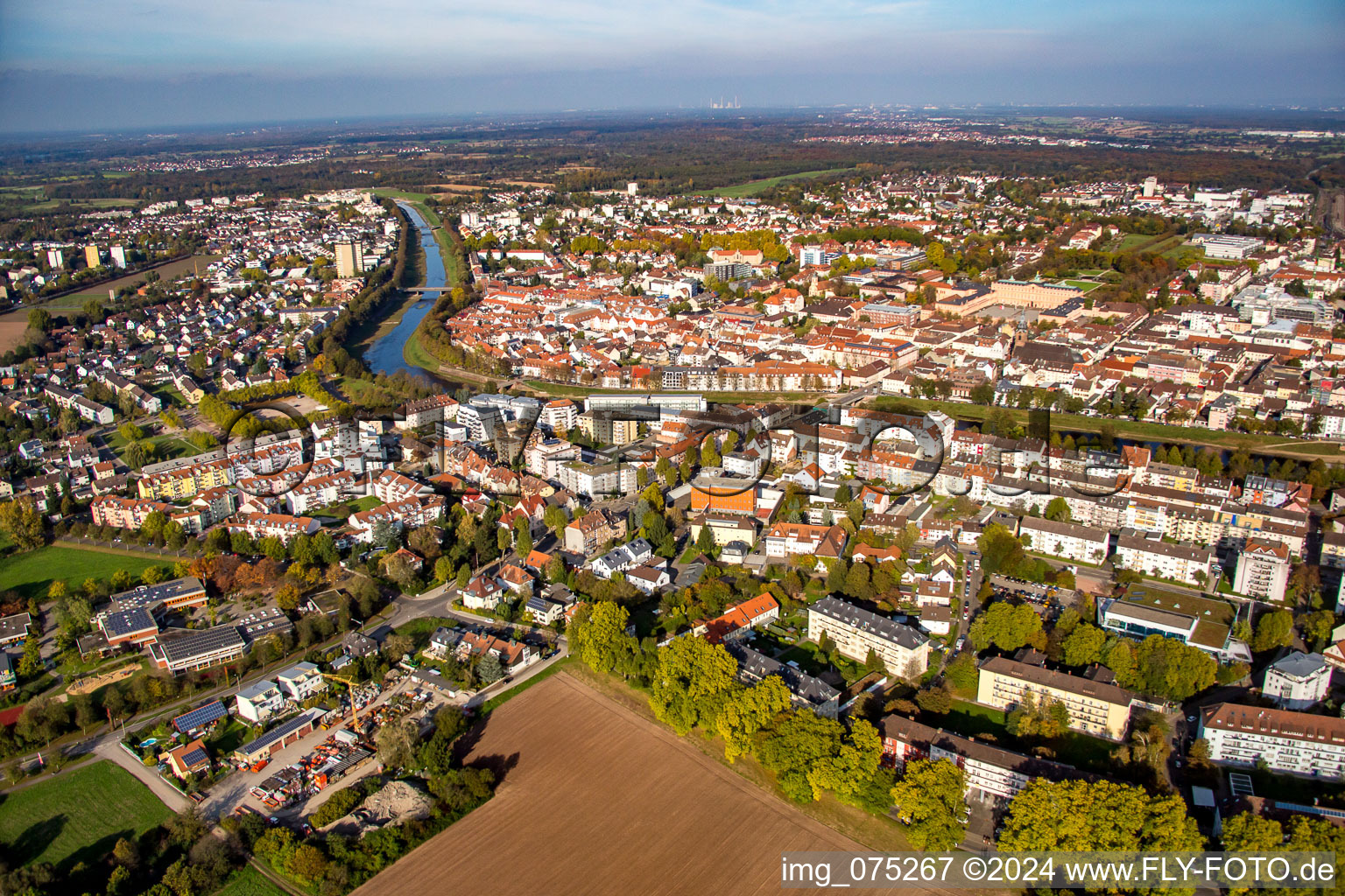 Vue aérienne de Ottersdorfer Straße à Rastatt dans le département Bade-Wurtemberg, Allemagne