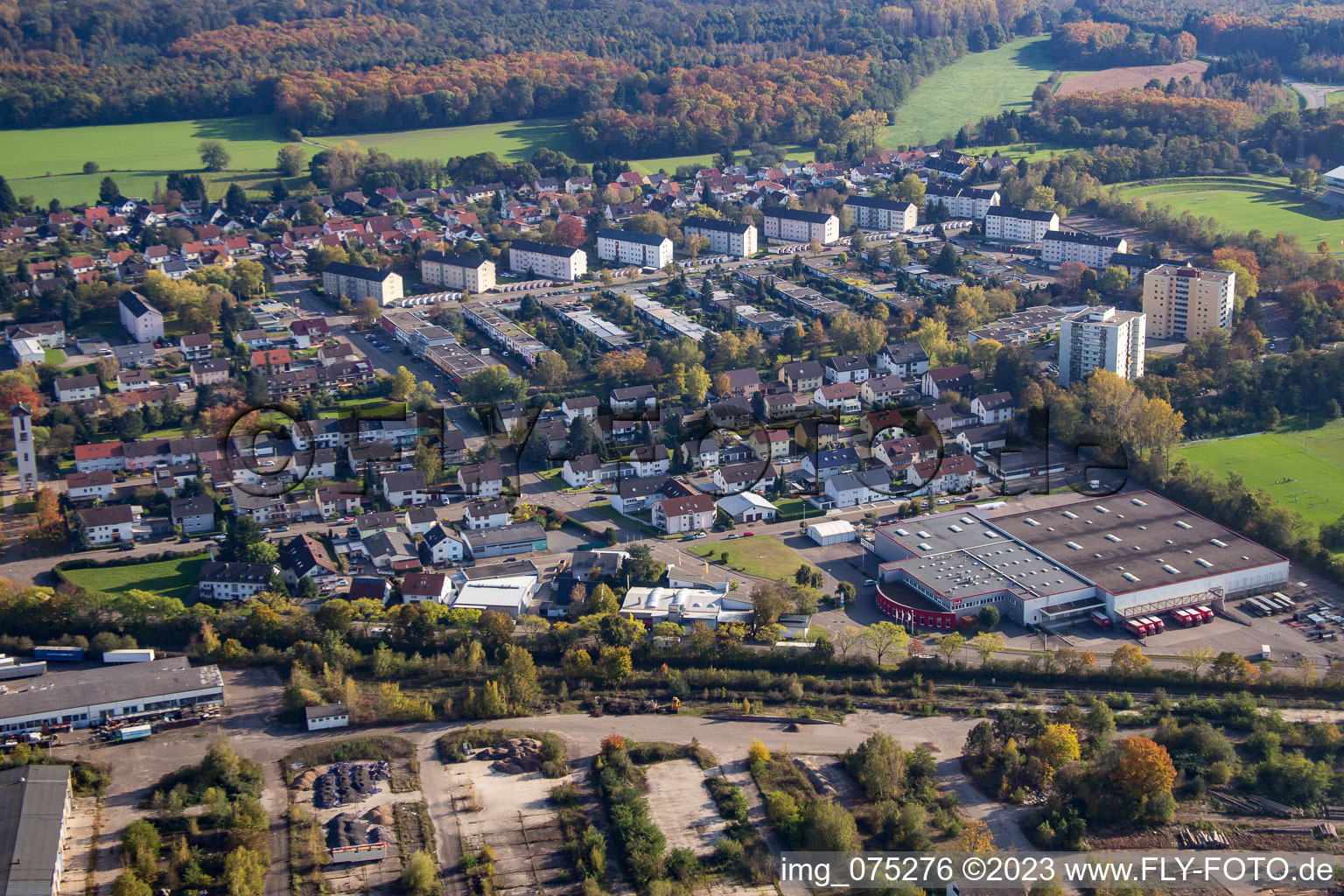 Vue aérienne de Link GmbH à Rastatt dans le département Bade-Wurtemberg, Allemagne