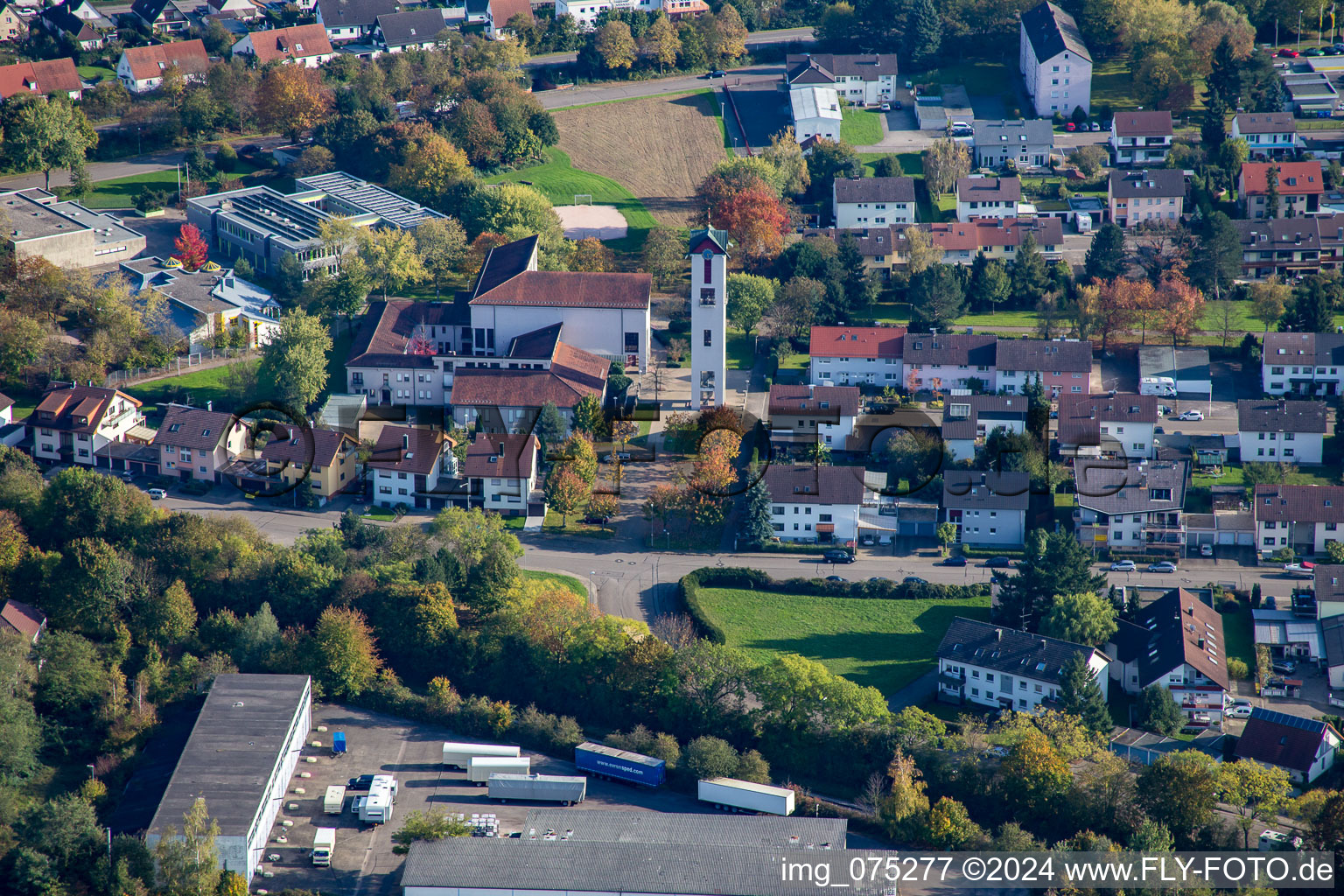 Vue aérienne de Rastatt dans le département Bade-Wurtemberg, Allemagne