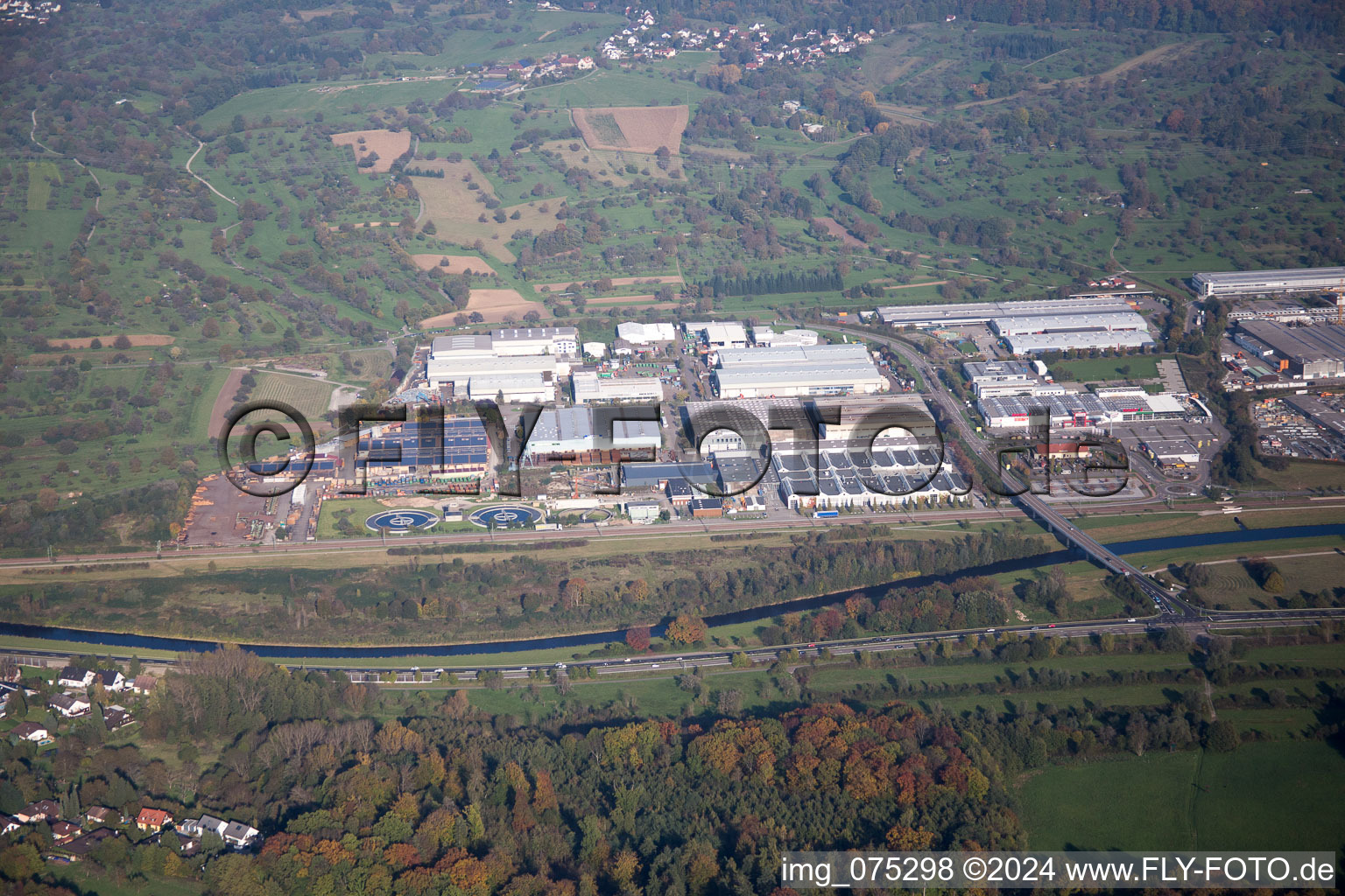 Vue oblique de Kuppenheim dans le département Bade-Wurtemberg, Allemagne