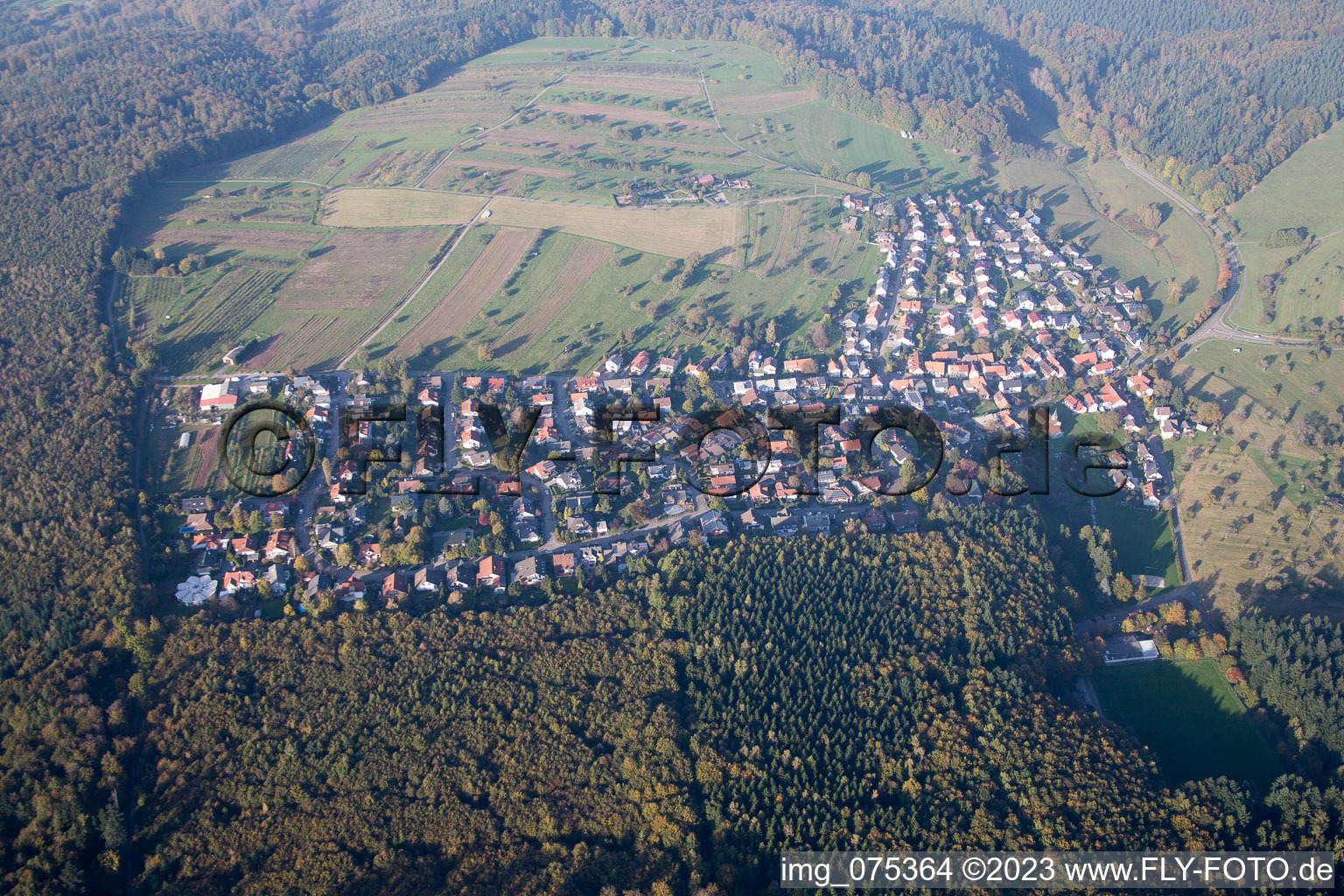 Vue aérienne de Quartier Schluttenbach in Ettlingen dans le département Bade-Wurtemberg, Allemagne