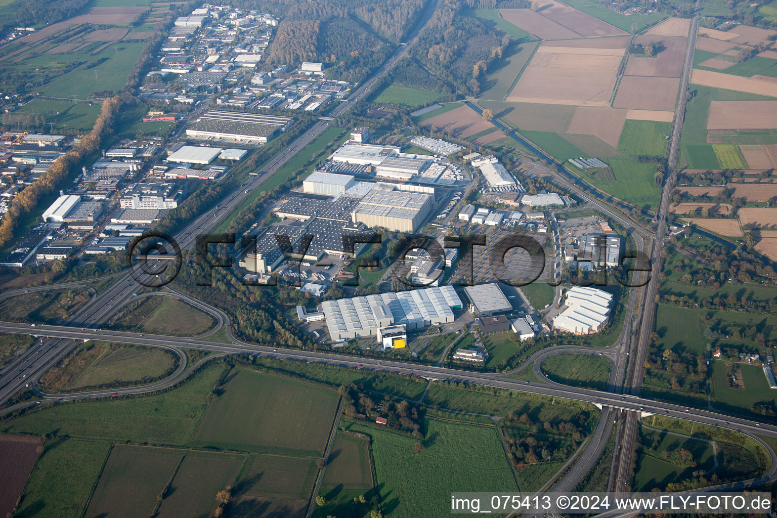 Quartier Durlach in Karlsruhe dans le département Bade-Wurtemberg, Allemagne vue d'en haut