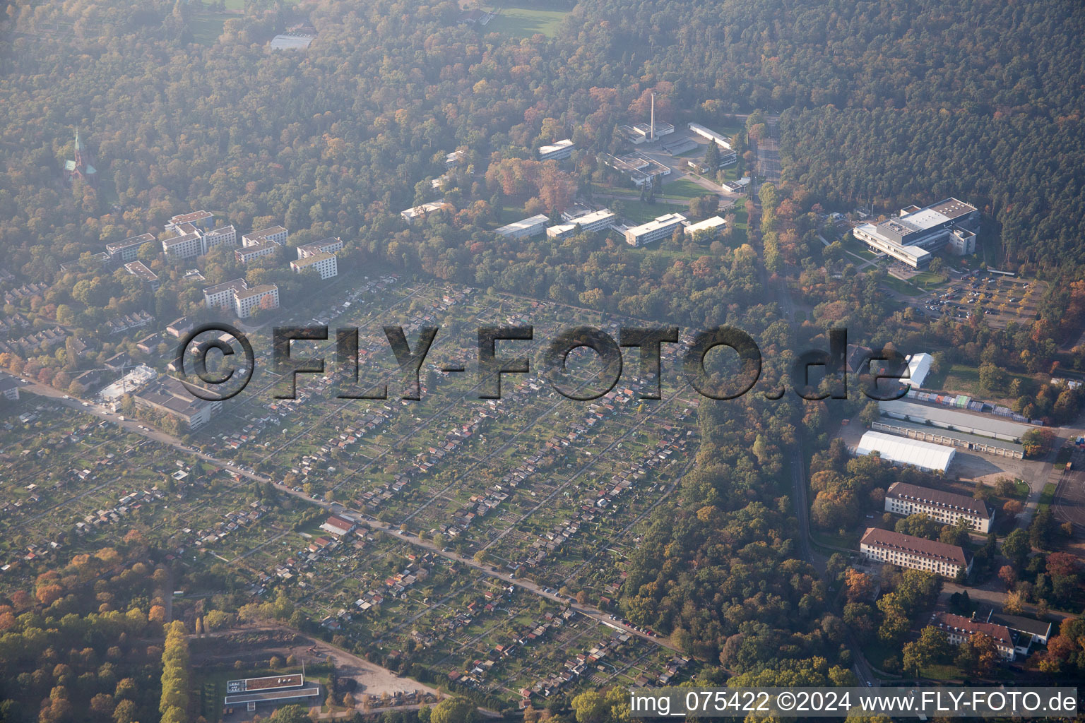 Vue aérienne de Quartier Rintheim in Karlsruhe dans le département Bade-Wurtemberg, Allemagne