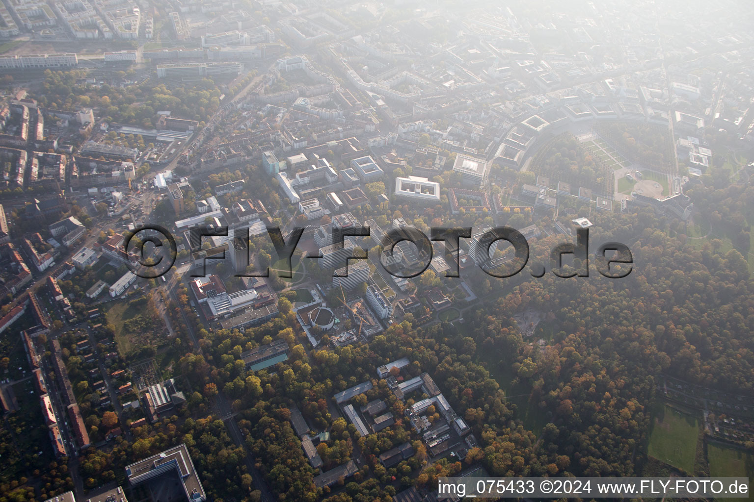 Photographie aérienne de Quartier Oststadt in Karlsruhe dans le département Bade-Wurtemberg, Allemagne