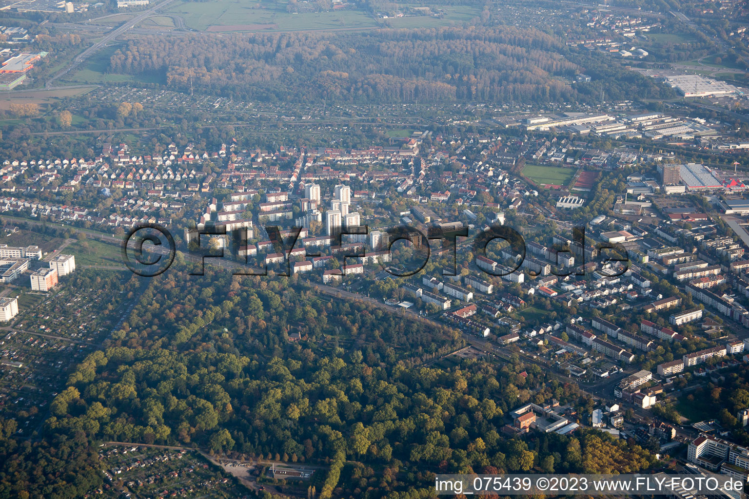Quartier Rintheim in Karlsruhe dans le département Bade-Wurtemberg, Allemagne hors des airs