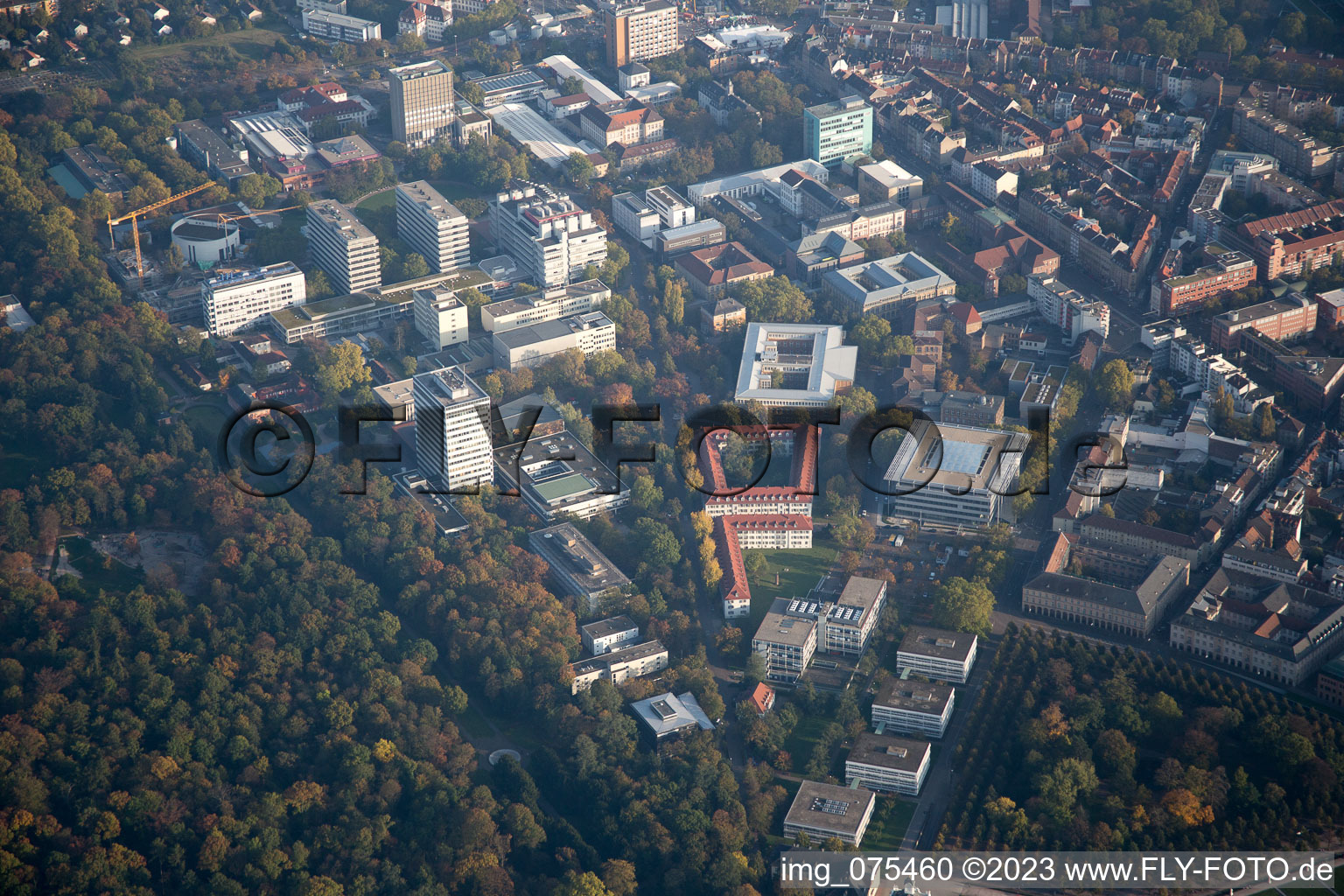 Photographie aérienne de KIT Engesserstr à le quartier Innenstadt-Ost in Karlsruhe dans le département Bade-Wurtemberg, Allemagne