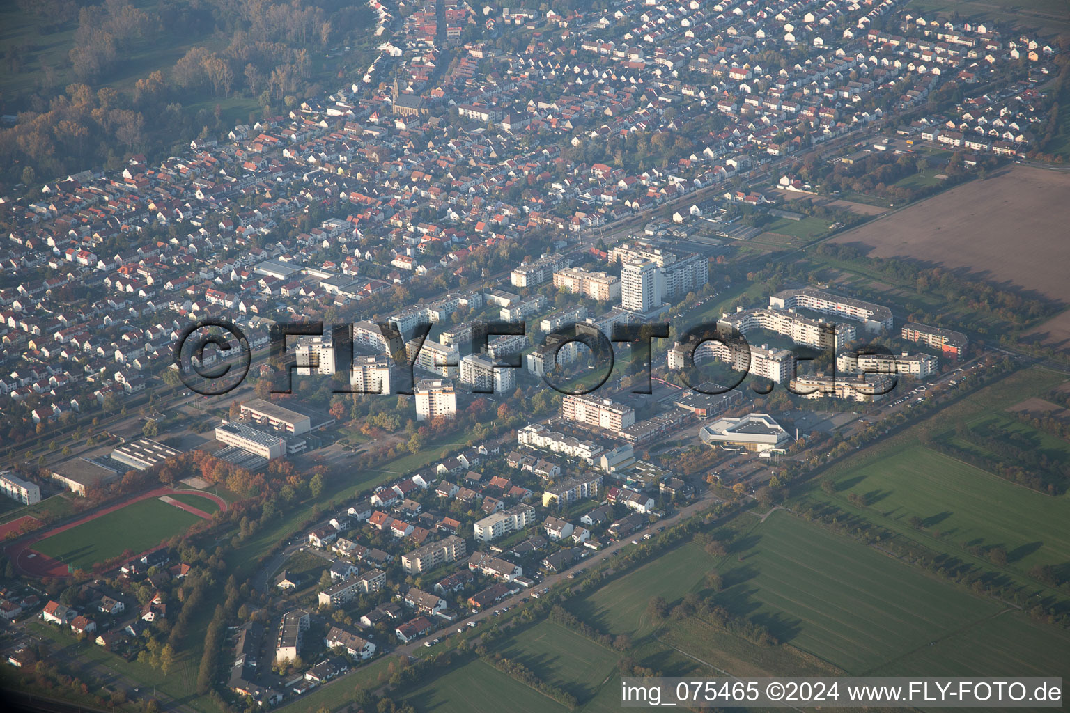 Photographie aérienne de Quartier Neureut in Karlsruhe dans le département Bade-Wurtemberg, Allemagne