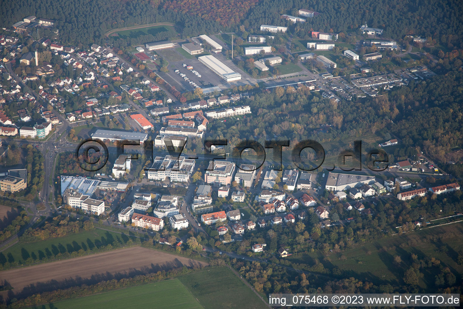 Vue aérienne de Quartier Nordweststadt in Karlsruhe dans le département Bade-Wurtemberg, Allemagne