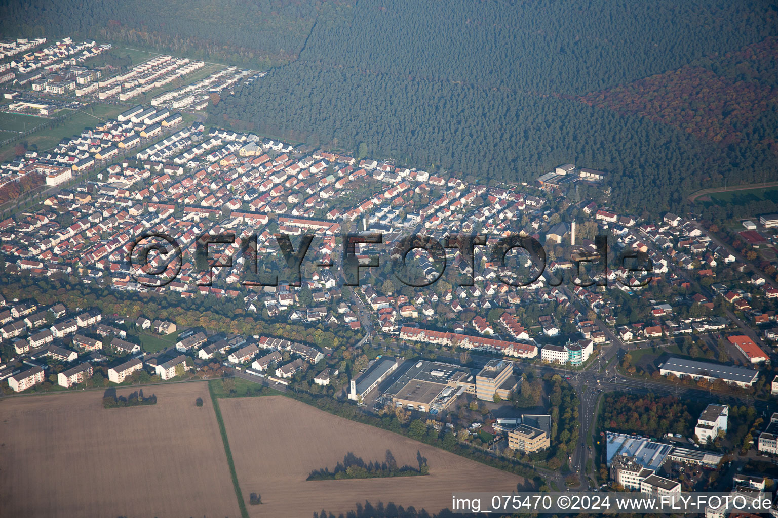 Vue oblique de Quartier Nordweststadt in Karlsruhe dans le département Bade-Wurtemberg, Allemagne