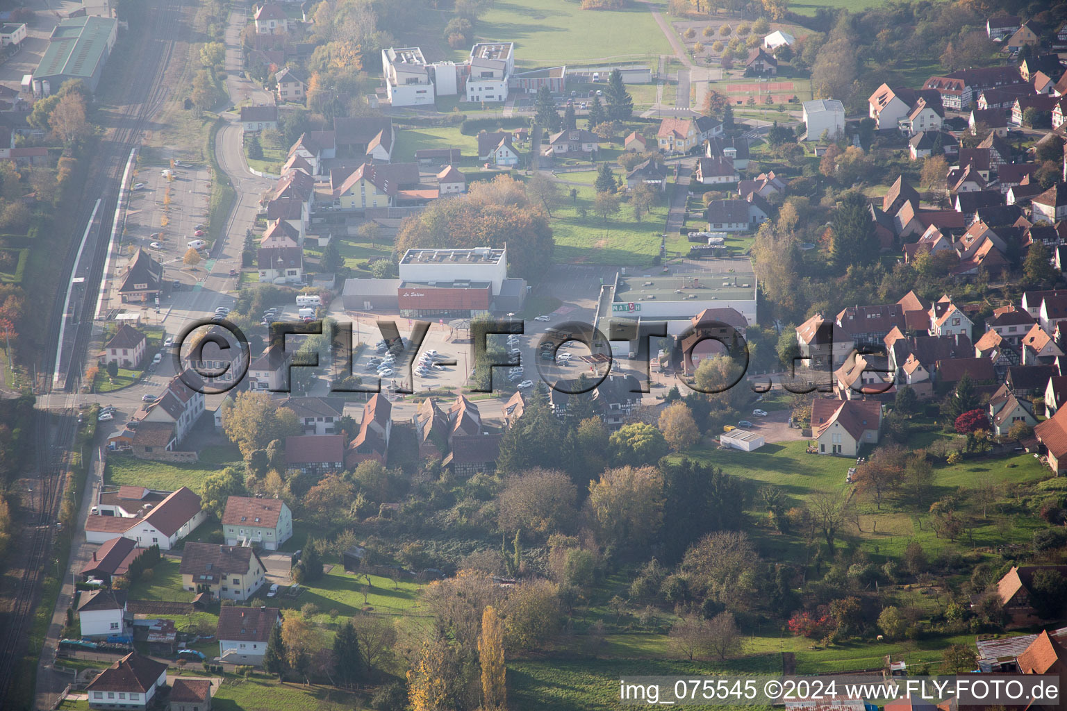 Soultz-sous-Forêts dans le département Bas Rhin, France vue d'en haut